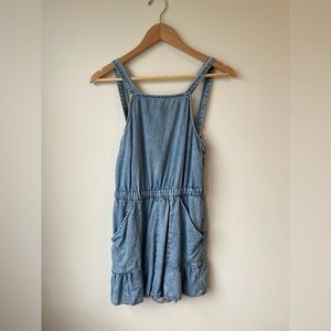 Chambray Backless Romper from American Eagle